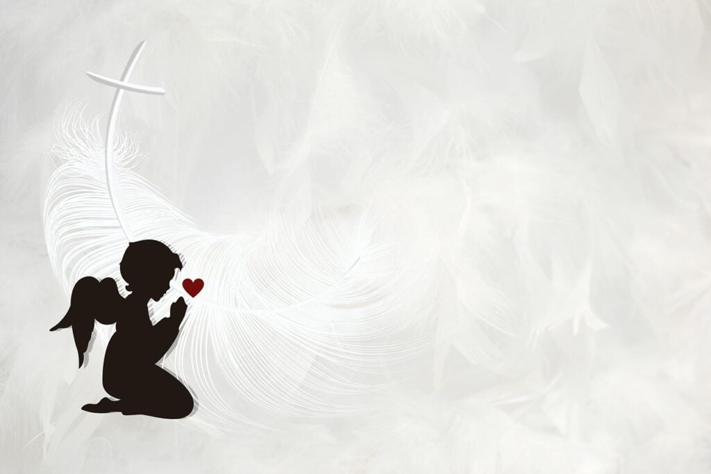 a little angle praying