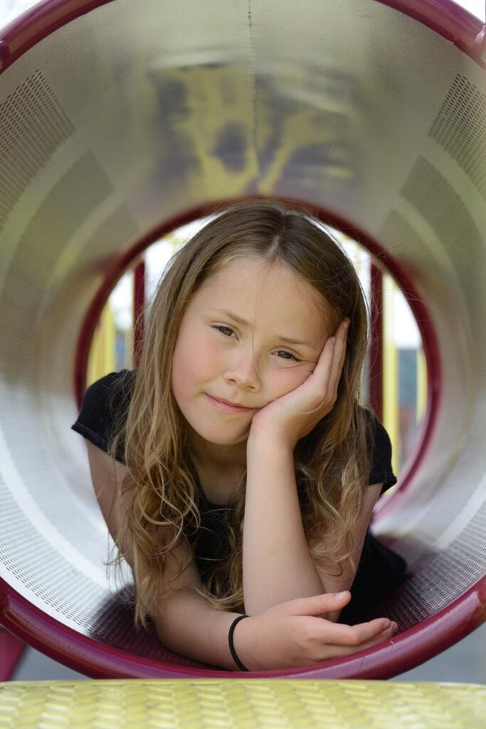 young girl at the playground
