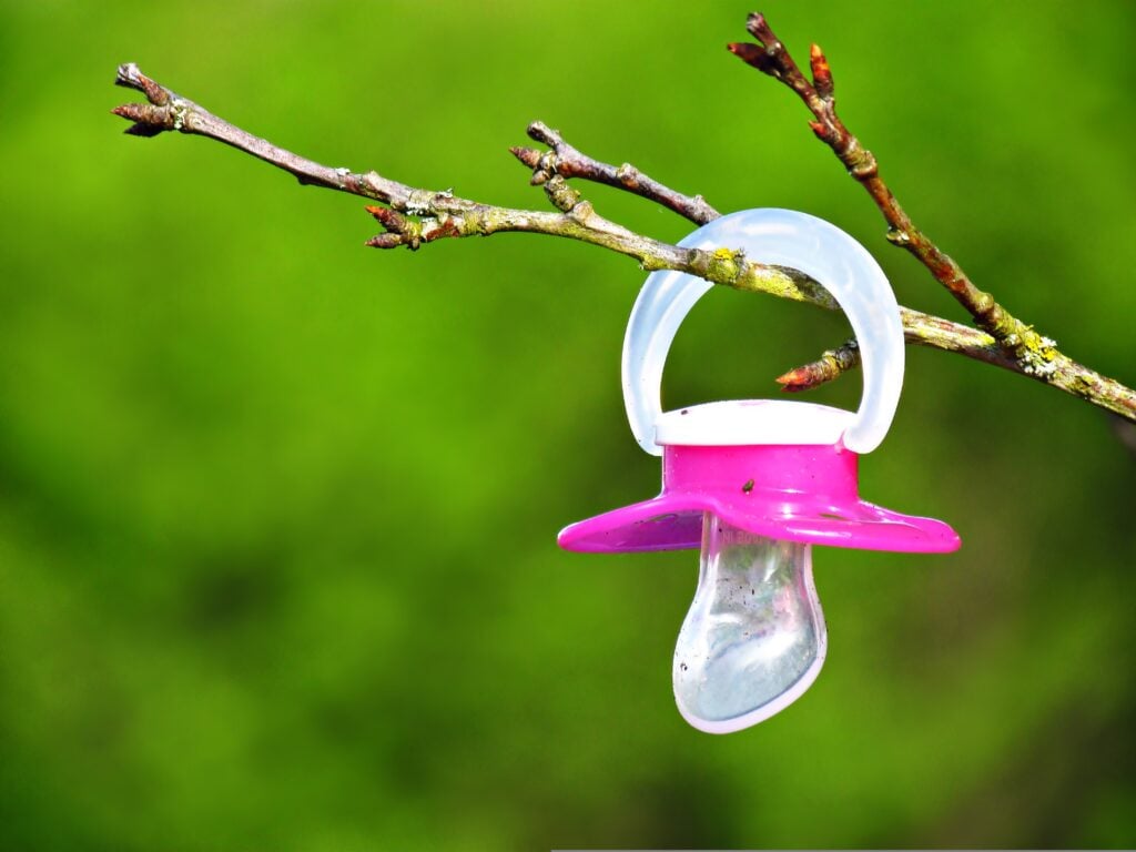 saying bye-bye to the pacifier