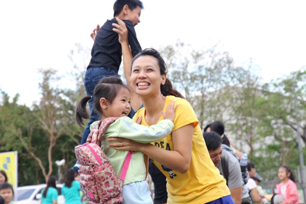 mother playing with her child