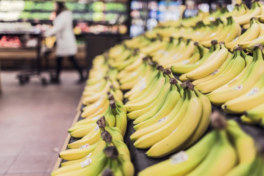 bananas at the grocery store
